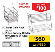 2-Tier Cutlery Holder For Dish Rack