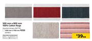 1200mm x 1700mm 100% Cotton Rugs Assorted Designs-Each