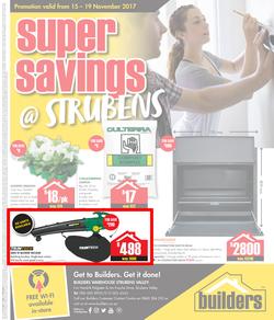 Builders Strubens : Super Savings (15 Nov - 19 Nov 2017), page 1