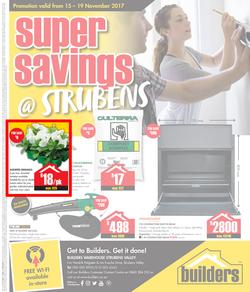 Builders Strubens : Super Savings (15 Nov - 19 Nov 2017), page 1
