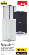 Builders Quadrant Or Corner Entry Shower