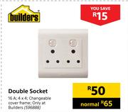 Builders Double Socket 16A-4 x 4