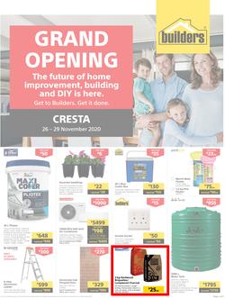 Builders : Cresta Store Grand Opening (26 November - 29 November 2020), page 1