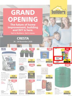 Builders : Cresta Store Grand Opening (26 November - 29 November 2020), page 1