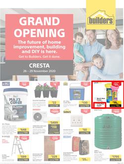 Builders : Cresta Store Grand Opening (26 November - 29 November 2020), page 1