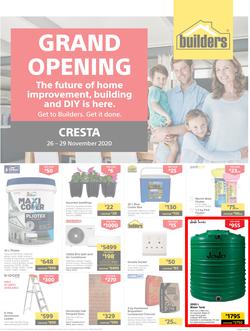 Builders : Cresta Store Grand Opening (26 November - 29 November 2020), page 1