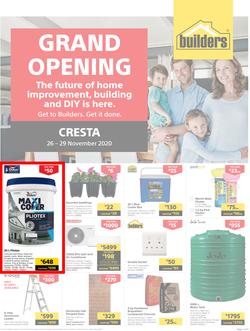 Builders : Cresta Store Grand Opening (26 November - 29 November 2020), page 1