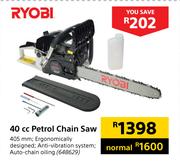 2Ryobi 40cc Petrol Chain Saw