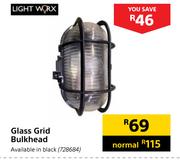 Light Worx Glass Grid Bulkhead 