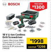 Bosch 18V Li-Ion Cordless Drill/ Screwdriver