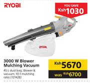 Ryobi 3000W Blower Mulching Vacuum