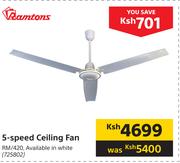 Ramtons 5 Speed Ceiling Fan