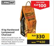 Living Out 4Kg Hardwood Lumpwood Charcoal