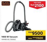 Black + Decker 1400W Vacuum
