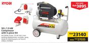 Ryobi 50L 1.5KW Compressor With 5 Piece Kit