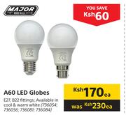 Major Tech A60 LED Globes-Each