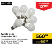Light Worx Pacote de 6 Lampadas LED 