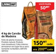 Living Out 4Kg de Carvao de Madeira-cada