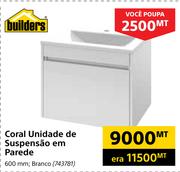 Builders Coral Unidade de Suspensao em Parede 600mm