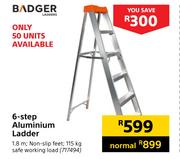 Badger 6-Step Aluminium Ladder 1.8m