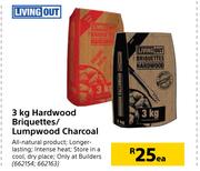 Living Out Hardwood Briquettes/ Lumpwood Charcoal-Each