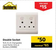 Builders Double Socket 16A (4 x 4)