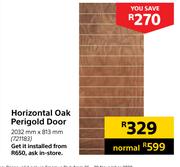 Horizontal Oak Perigold Door 2032mm x 813mm