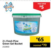 Ultra Chem 2Ltr Fresh Pine Green Gel Bucket
