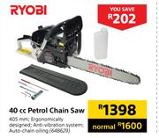 Ryobi 40cc Petrol Chain Saw