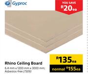 Gyproc Rhino Ceiling Board-6.4mm x 1200mm x 3000mm