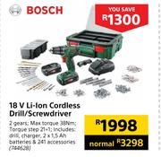 Bosch 18V Li-Ion Cordless Drill/Screwdriver