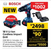 Bosch 18V Li-Ion Cordless Impact Drill