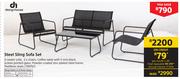 Design House Steel Sling Sofa Set
