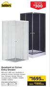 Builders Quadrant Or Corner Entry Shower-885mm x 885mm Each