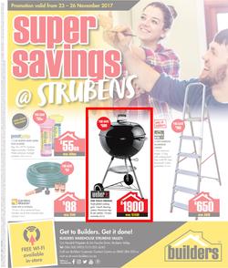 Builders Strubens : Super Savings (23 Nov - 26 Nov 2017), page 1