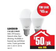Luceco 5W LED 2 Pack-Per Pack