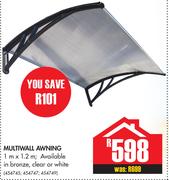 Multiwall Awning 1 x 1.2m