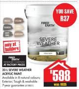 Fired Earth Severe Weather Acrylic Paint-20Ltr