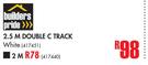 Builders Pride 2.5M Double C Track White