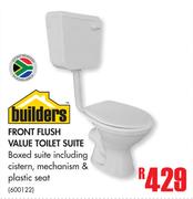 Builders Pride Front Flush Value Toilet Suite
