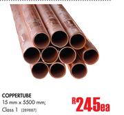 Coppertube Class 1-15mm x 5500 mm Each