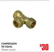 Compression Tee Equal 15mm