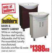 Builders Basin & Vanity Cabinet-Each