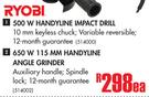 Ryobi 500W Handline Impact Drill