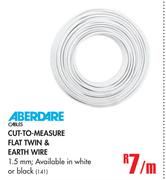 Aberdare Cut To Measure Flat Twin & Earth Wire-Per m