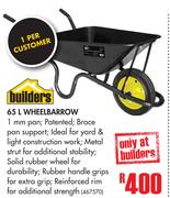 Builders 65Ltr Wheelbarrow