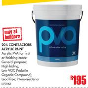 Contractors Acrylic Paint-20Ltr