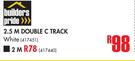 Builders Pride 2.5M Double C Track White