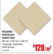 Polished Porcelain Nano Tiles-Per Sqm