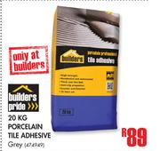 Builders Pride 20Kg Porcelain Tile Adhesive Grey